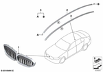 51135A07604 - Vehicle Trim: Grill Front for BMW: M340i, M340iX Image image