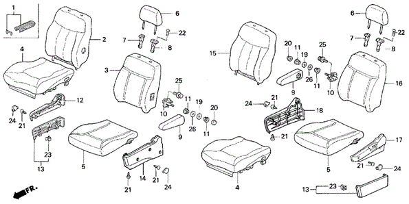 Middle Seat (Removable) for 1997 Honda Odyssey #0