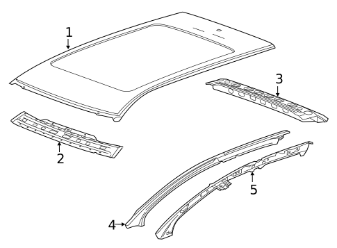 Roof & Components for 2025 Cadillac XT5 #0