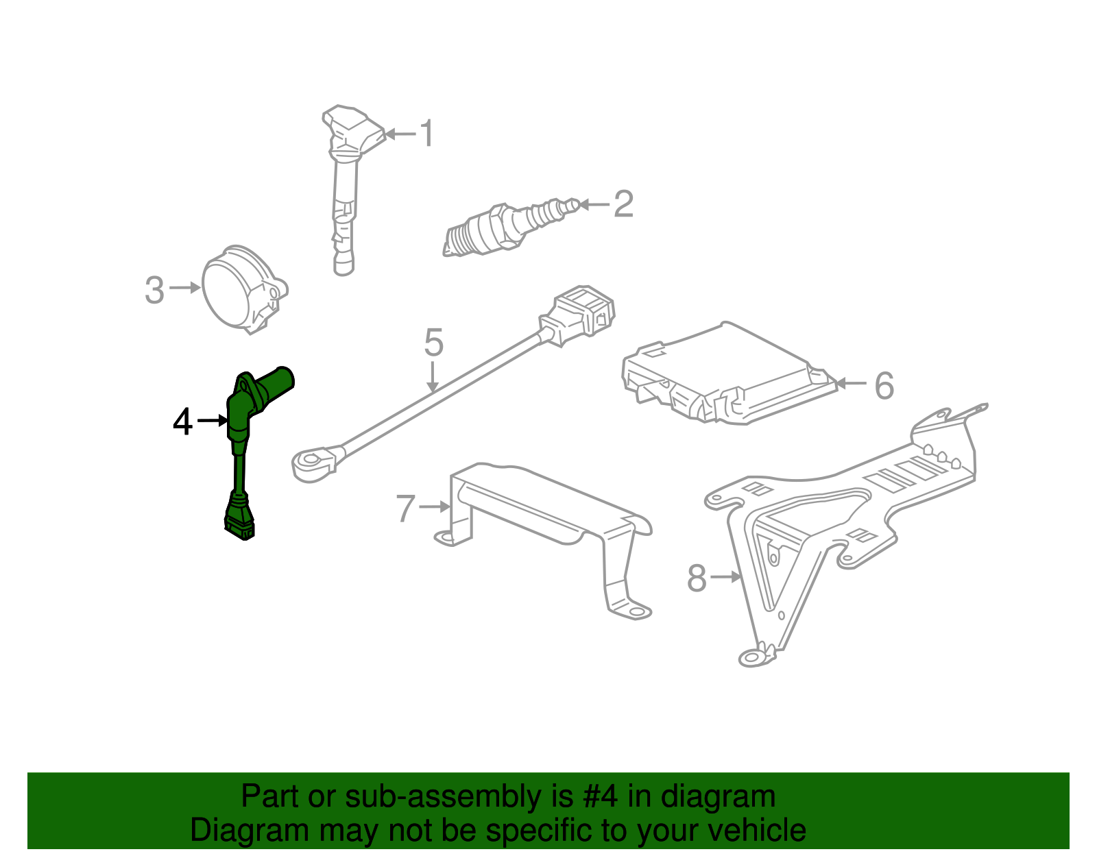 2001-2010 Volkswagen Engine Crankshaft Position Sensor 022