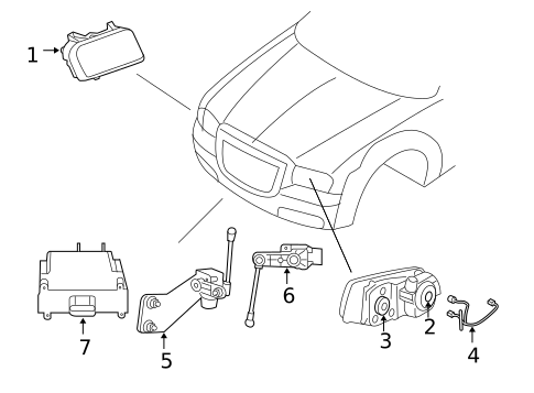 Headlamp Components for 2005 Chrysler 300 #0