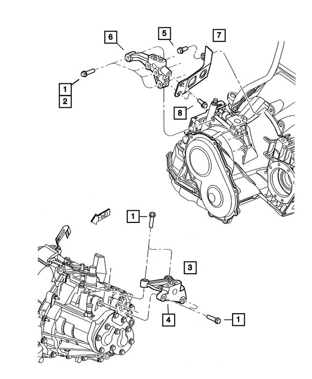 6101512 - Engine Mounting: Hex Head Screw And Washer for Mopar Image