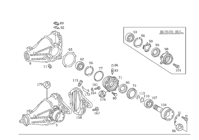 129350431480 - : Remanufactured Axle Housing for Mercedes-Benz: 500SL, 600SL Image