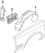 22511500 - Body: Fender Liner for Oldsmobile: Cutlass Ciera, Cutlass Cruiser Image