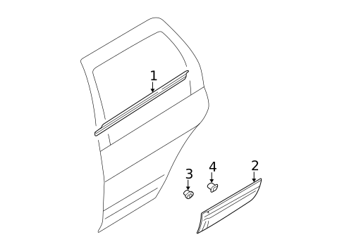 Exterior Trim - Rear Door for 2003 Nissan Pathfinder #0