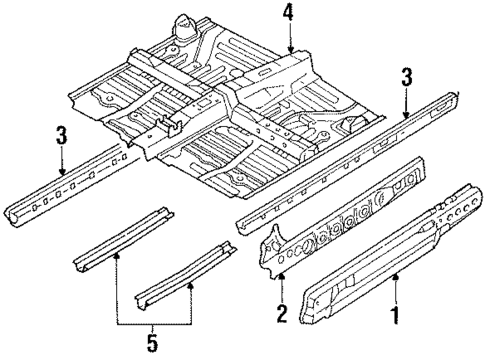 Floor & Rocker for 1988 Mazda MX-6 #0