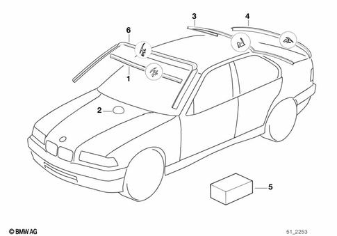 Glazing for 1996 BMW 325is #1