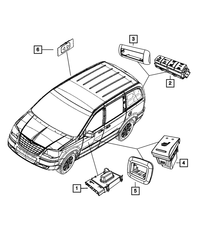 1DH67HL5AC - : Seat Switch Bezel for Mopar Image