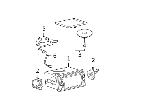 Navigation System Components for 2004 Toyota Matrix #0