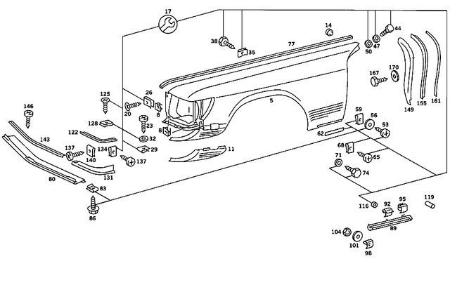 1078810232 - : Trim Bar for Mercedes-Benz Image