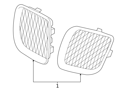 Grille & Components for 2005 Pontiac Montana #0