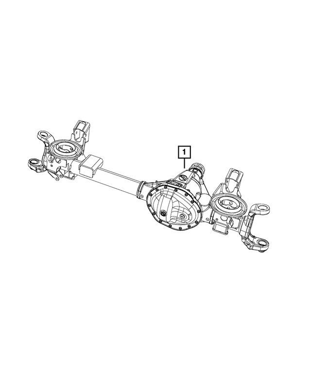 68217032AB - Front Axle; American Axle 235 MM Dual Rear Wheel; Differential and Drive Line: Service Front Axle for Mopar Image
