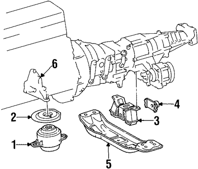 6032233604 - Engine: Front Mount for Mercedes-Benz Image