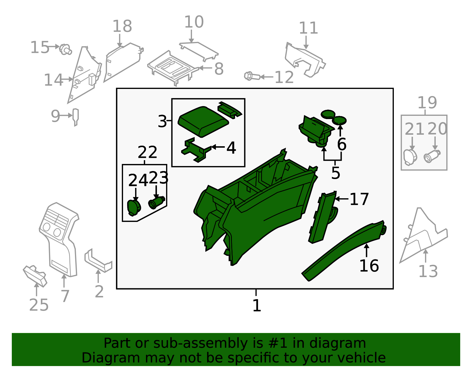華山　老子出関之図　Y179 TD12-64-420H-02 - Console Assembly 2007-2009 Mazda CX-9 | Mazda-Parts