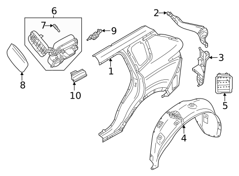 Quarter Panel & Components for 2025 Mitsubishi Outlander #0