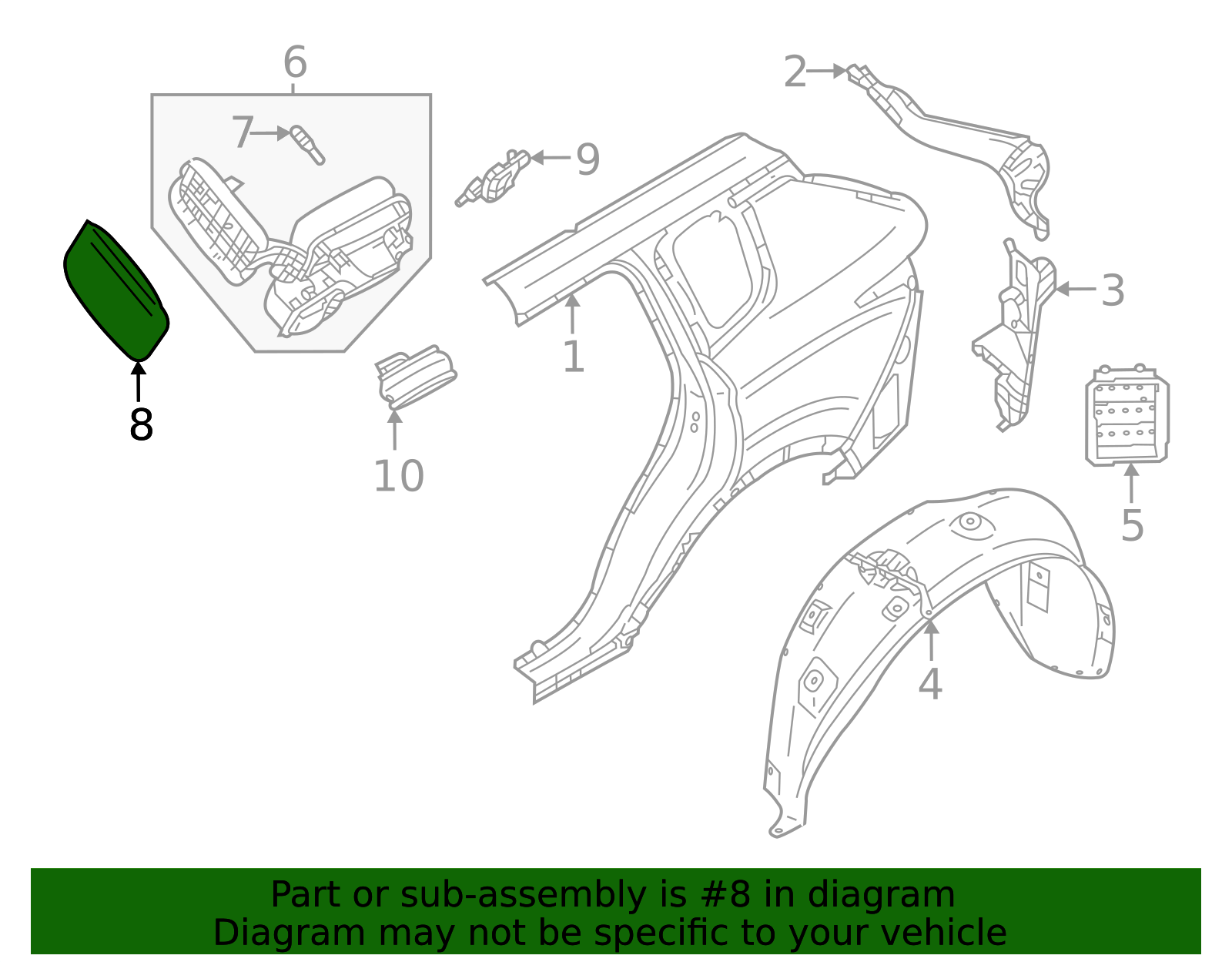 2022-2025 Mitsubishi Outlander Fuel Door 5940A542 | OEM Parts Online