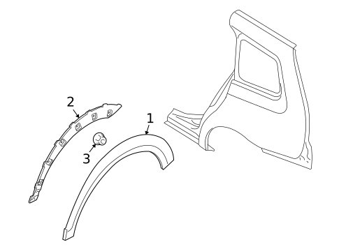 Exterior Trim - Quarter Panel for 2010 Saab 9-3X #0