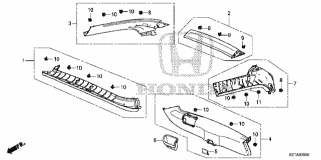 Tailgate Lining for 2016 Honda CR-Z #0