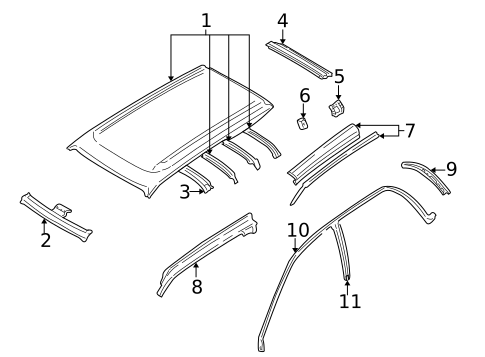 Roof & Components for 2000 Subaru Outback #0