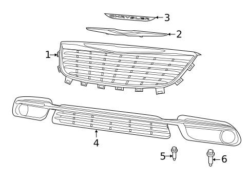 Grille for 2015 Chrysler Town & Country #0