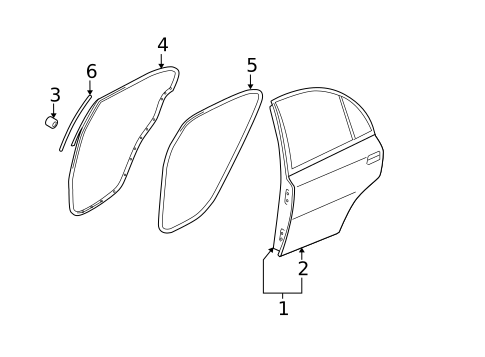 Door & Components for 2011 Hyundai Accent #0