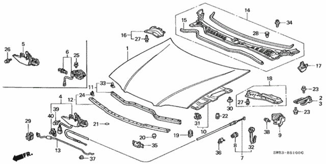 Hood for 1996 Acura TL #0