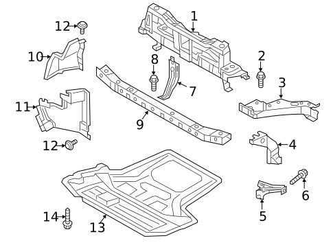 Radiator Support for 2019 Nissan NV200 #0