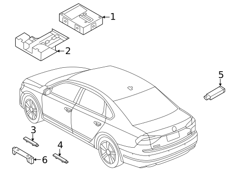 Keyless Entry Components for 2021 Volkswagen Passat #0