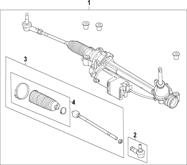 2020  2025 Ford Steering Tie Rod End KK2Z3A130E