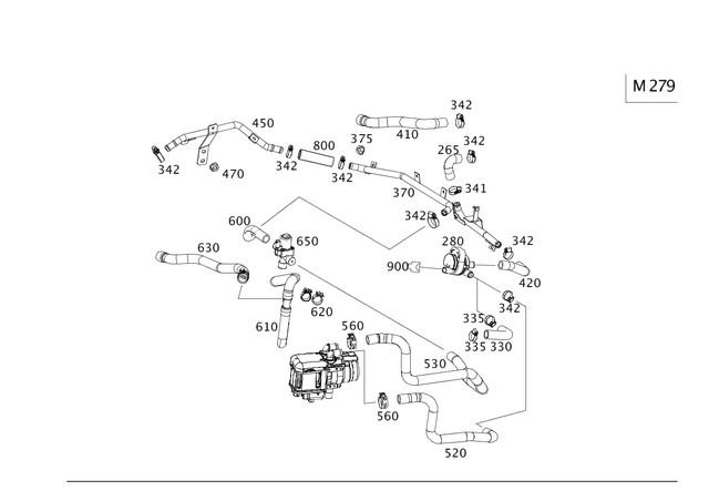 4635003475 - : Molded Hose for Mercedes-Benz Image
