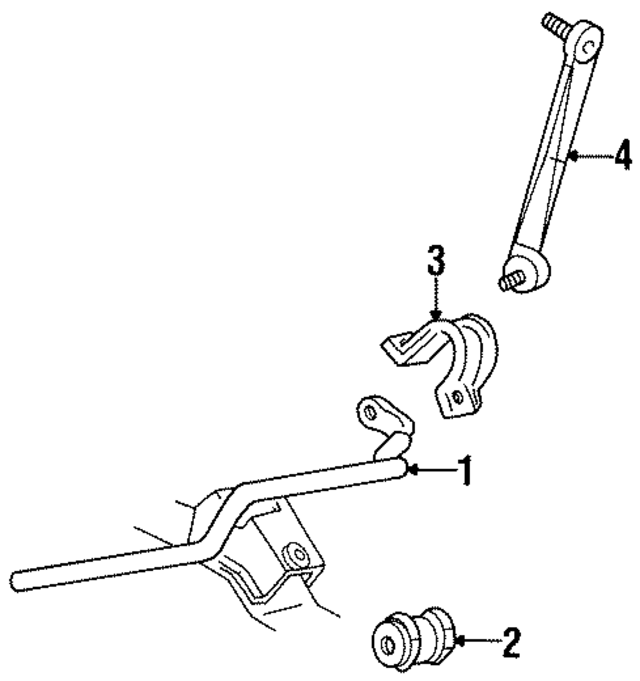 YF1Z5486AA - Suspension: Suspension Stabilizer Bar Bracket for Ford Image