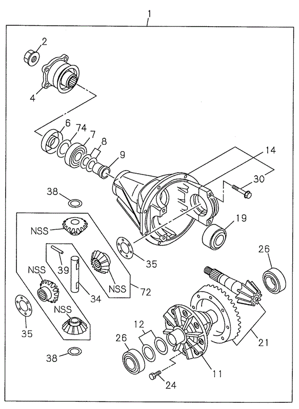 Front Final Drive (2) for 1997 Honda Passport #0