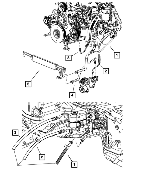 Power Steering Hoses for 2011 Ram 3500 #2