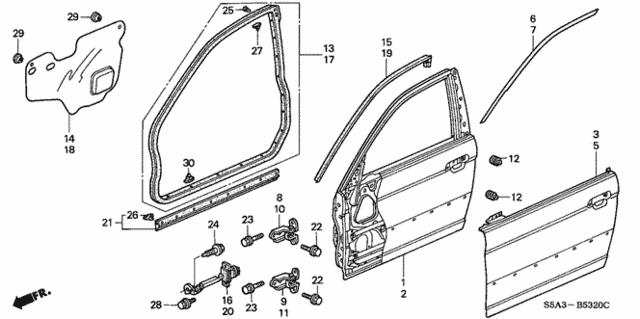 Front Door Panels for 2002 Honda Civic #0