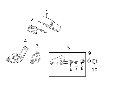 Tire Pressure Monitor Components for 2011 Acura TL #0
