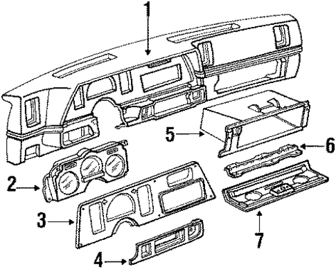Instrument Panel for 1988 Pontiac Sunbird #0
