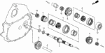 23261PL3000 - Transmission - Manual: SHAFT, REVERSE GEAR for Honda Image