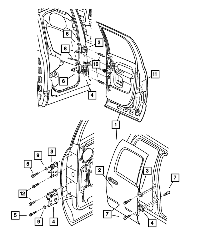 6503538 - Doors and Related Parts: Hex Head Screw And Washer for Mopar Image