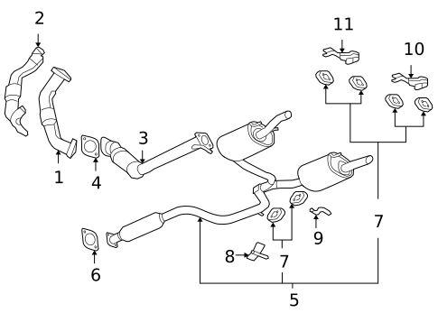 Exhaust Components for 2011 Chevrolet Impala #0