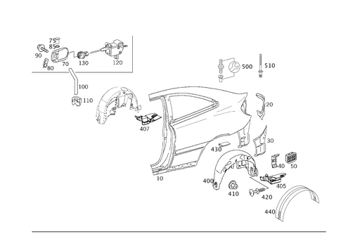Rear Fender for 2002 Mercedes-Benz C 230 #0