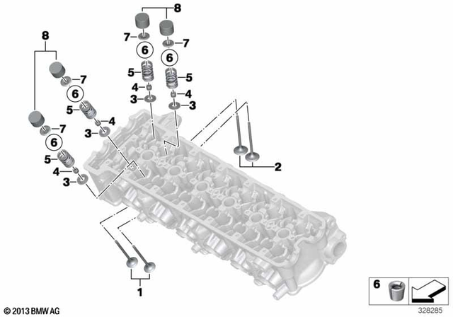 11348520777 - Engine: Exhaust Valve - D=24.8/4.943mm for BMW-Motorrad Image
