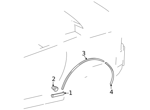 Exterior Trim - Quarter Panel for 2002 Mercedes-Benz SLK230 #0