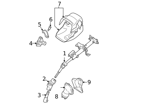 Steering Column Assembly for 2007 Toyota Matrix #0