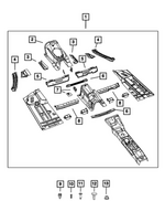 68043495AT - Body Sheet Metal Except Doors: Front Floor Pan for Mopar Image