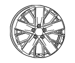 68599279AA - : Aluminum Wheel, Front Or Rear for Mopar Image