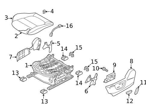 Driver Seat Components for 2016 Mazda 3 #2
