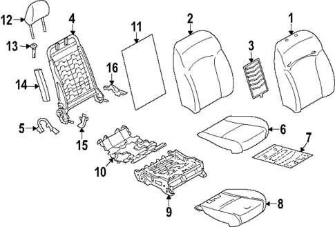 Driver Seat Components for 2023 Subaru WRX #0