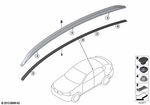 51137338617 - : Roof Molding Left for BMW Image