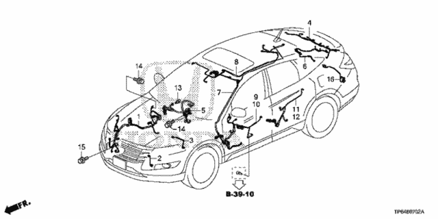 Wire Harness (3) for 2012 Honda Crosstour #0