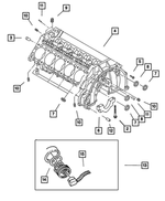 6034847 - Engine 8.0L Ten Cylinder (Truck): Main Bearing Cap Bolt for Mopar Image